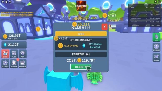 Roblox [UPD 4] ⛏️Mining Clicker Simulator Crafting Pets To Golden смотреть онлайн