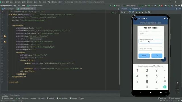 Grocery App | Smartinternz | Virtual Internship - Android Application Development using Kotlin | смотреть онлайн