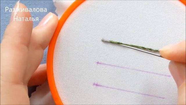 МК. Стебельчатый шов. Шов в раскол. Volume Embroidery. The Main Seams.