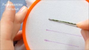 МК. Стебельчатый шов. Шов в раскол. Volume embroidery. The main seams.