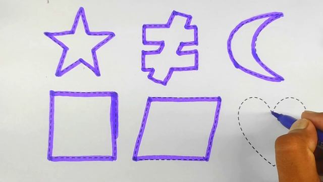 easy drawing shape, learn 2d shape for kids, nursery rhymes, preschoolers educational video in hind смотреть онлайн