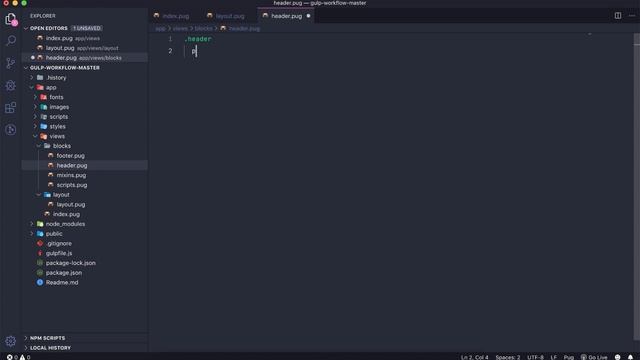 Frontend Gulp workflow with SCSS and PUG смотреть онлайн