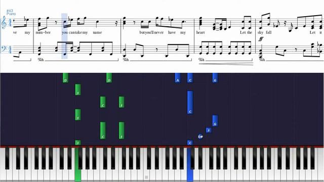 Adele - Skyfall - Piano Tutorial w/ Sheets смотреть онлайн