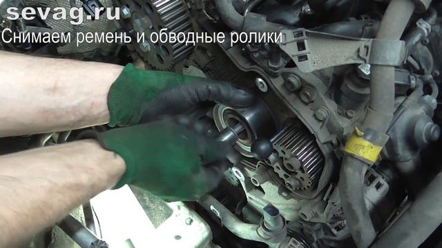 Замена ремня ГРМ Тигуан дизель 2.0 смотреть онлайн