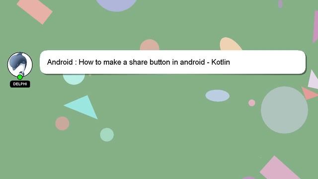 Android : How to make a share button in android - Kotlin смотреть онлайн