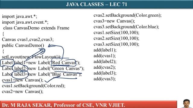 CANVAS in JAVA LEC 71 смотреть онлайн