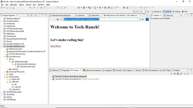 What is Servlet Context & Servlet Config? | Advance Servlet -1 | Servlet API | @TechRanch смотреть онлайн