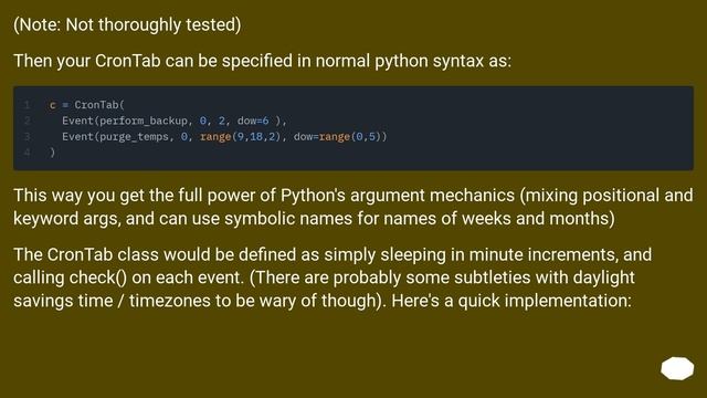 How do I get a Cron like scheduler in Python? смотреть онлайн