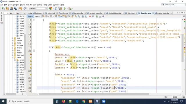 25 - Registration form part2 | Saving data into a table | CodeIgniter 3 Tutorial смотреть онлайн
