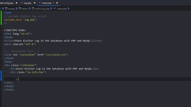 Storing Visitor Log in the Database with PHP and MySQL смотреть онлайн
