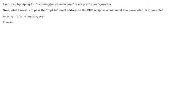 DevOps & SysAdmins: Postfix pipe to php and pass "to" email address as parameter смотреть онлайн