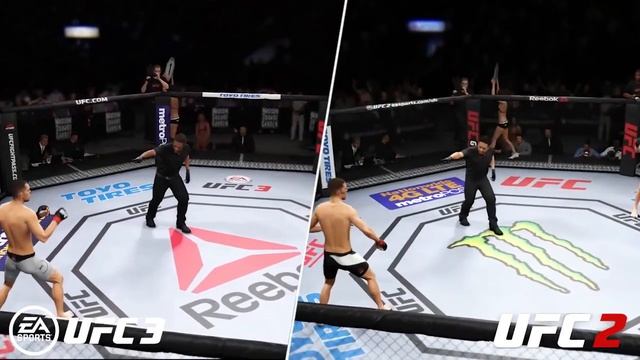 UFC 2 vs UFC 3 | Graphics Comparison | Side by Side смотреть онлайн