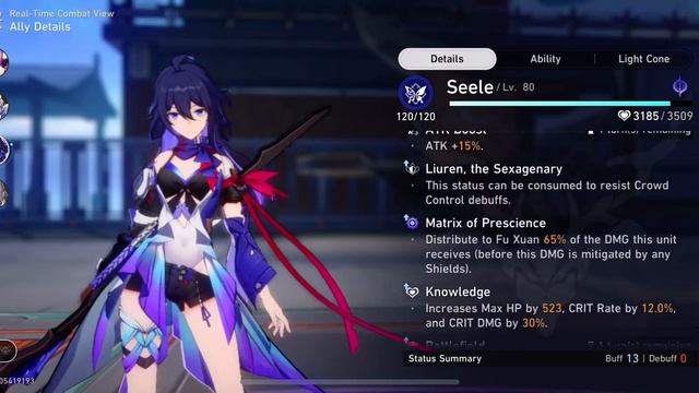 (MOC 9) E0S1 Seele 100 crit rate 300 crit dmg in Honkai Star Rail смотреть онлайн