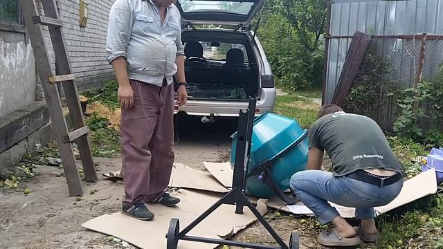 Распаковка бетономешалки БРС 165 от компании Вектор-08 смотреть онлайн