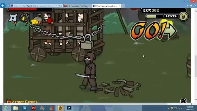 First ever Ninja flash game walkthrough on youtube part 1 (Burning Village) смотреть онлайн
