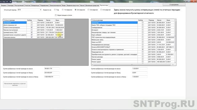 Бухгалтерский баланс СНТ смотреть онлайн