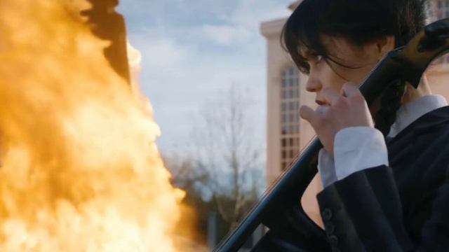 Wednesday Addams Plays The Cello | Winter By Vivaldi  | Wednesday Burns Joseph Statue Soundtrack