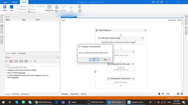 UIPath instagram post robot | RPA смотреть онлайн
