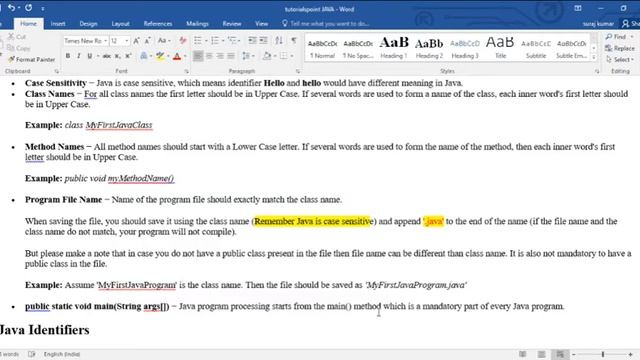 JAVA INTRODUCTION | BASIC SYNTAX OF JAVA | IDENTIFIERS | MODIFIERS | PUBLIC STATIC VOID MAIN смотреть онлайн
