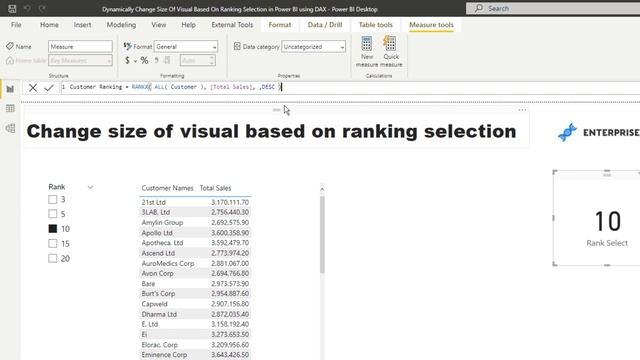How To Change Size Of Visual Based On Ranking Selection In Power BI Using DAX [2023 Update] смотреть онлайн