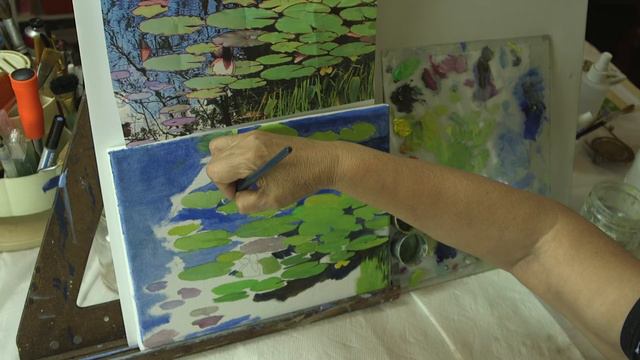 Water Lilies oil painting Part 1 смотреть онлайн
