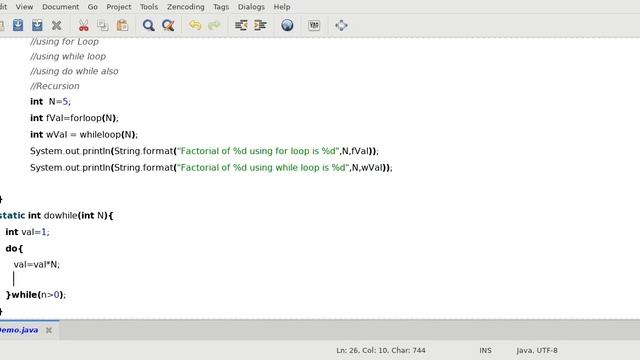 Factorial Program using recursion in java | Factorial Program using loops in java смотреть онлайн