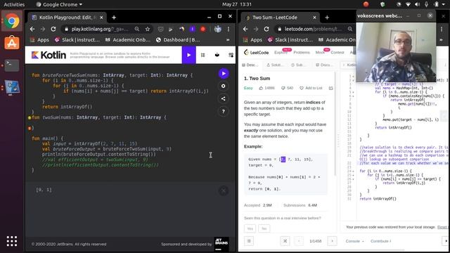 Two Sum in Kotlin смотреть онлайн