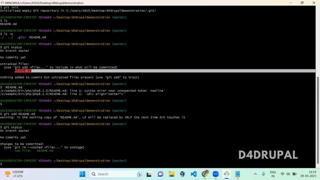How to create a new repository and do the first push on Git Repo | D4Drupal смотреть онлайн