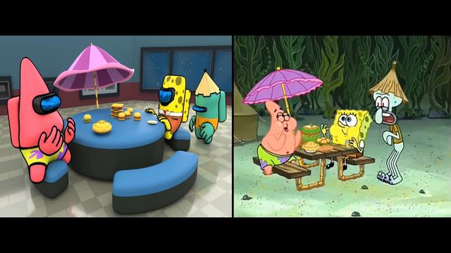 Patrick VS Among Us (eating animation) смотреть онлайн