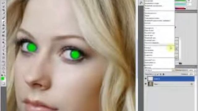 как изменить цвет глаз в фотошопе смотреть онлайн