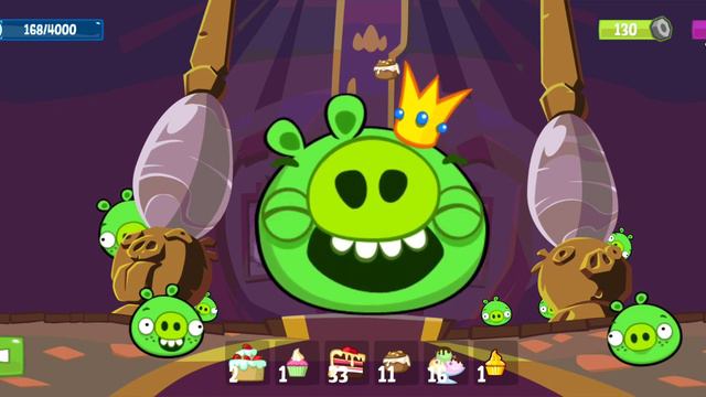 Feeding King Pig 112 Cakes (i Think) In Bad Piggies