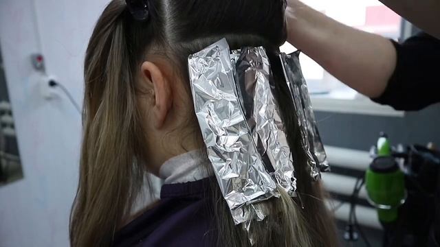 Персиково розовый ?/ мелирование смотреть онлайн