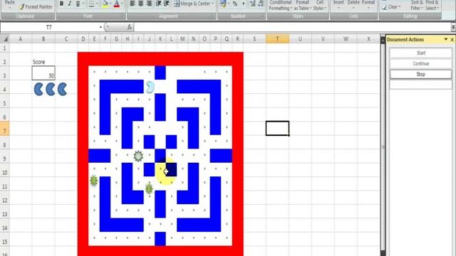 Excel PACMAN in Excel 2007 смотреть онлайн
