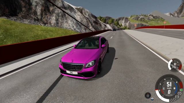 Crazy Police Mercedes S-Class Chase - BeamNG Drive Crashes смотреть онлайн