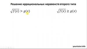 Решение иррациональных неравенств
