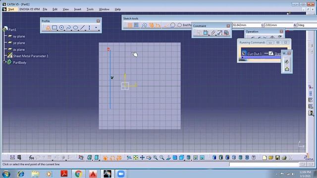 Sheet Metal Cutting And Stamping : Cut Out #CATIA #sheetmetal