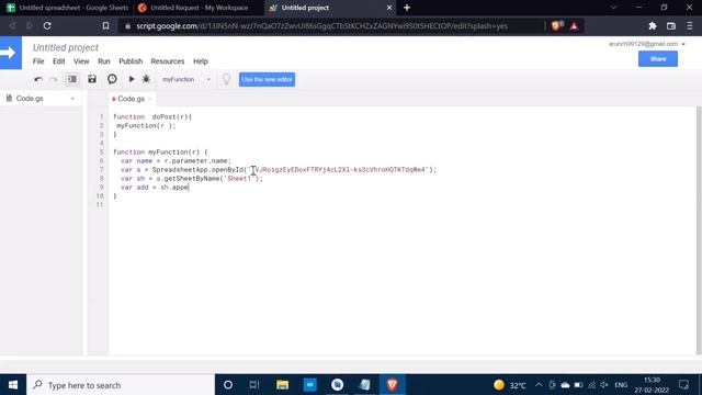 Adding rows to Google sheet on Android studios in few steps смотреть онлайн