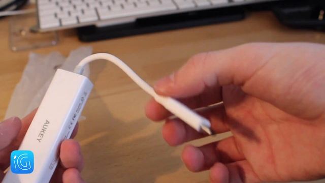 Hub USB-C avec port Ethernet + 3 USB A (Aukey) - Macbook Pro 2016