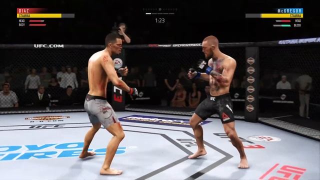 NATE DIAZ vs. CONOR McGREGOR EA SPORTS UFC 3 CPU vs. CPU GAME PS4 смотреть онлайн