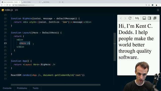 Accepting and cloning a react element as a prop смотреть онлайн