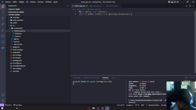 Testando interfaces com Testing Library смотреть онлайн
