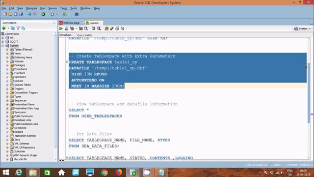 Tablespace in Oracle Database смотреть онлайн