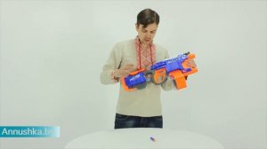 Детское оружие Бластер Нёрф Хайперфайр Nerf Hyperfire B5573 обзор на русском