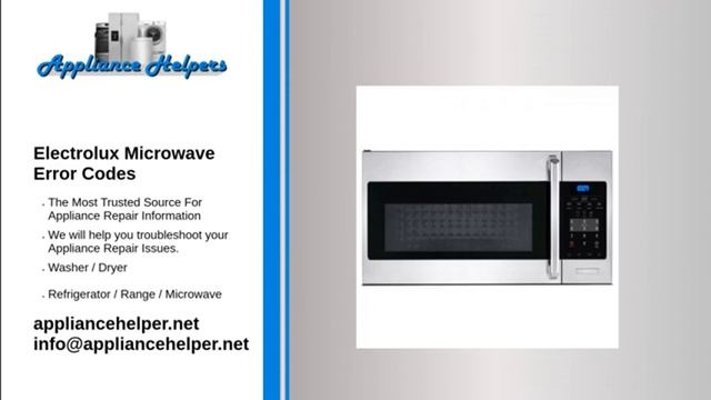 Electrolux Microwave Error Codes смотреть онлайн