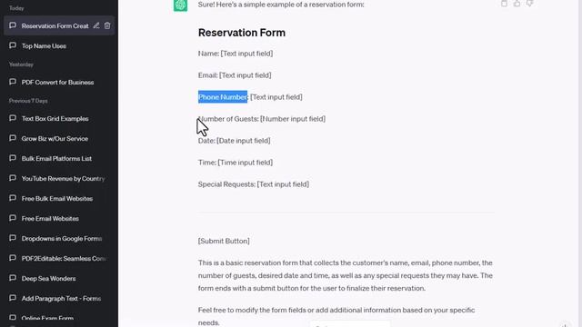 How to create Reservation forms using ChatGPT and Google Forms смотреть онлайн