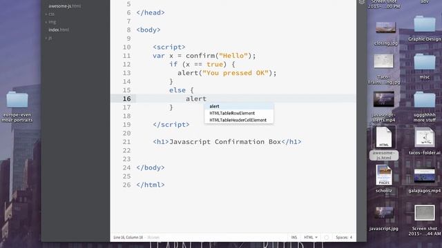 Use JS to make a Confirm Window with an "if" Statement смотреть онлайн