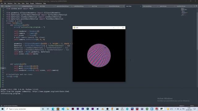 Rendring a Sphere using PyopenGL смотреть онлайн