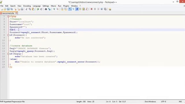 Php and mysqli part1 (Connect,Create database, Create table and insert into table) смотреть онлайн