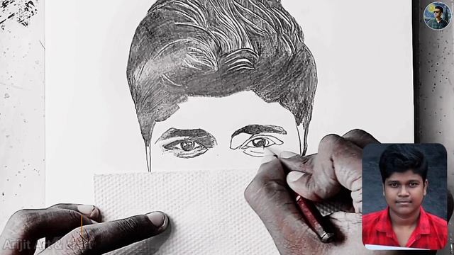Subhojit Mondal Art | Subhojit Mondal sketch drawing | congratulations for silver play button смотреть онлайн