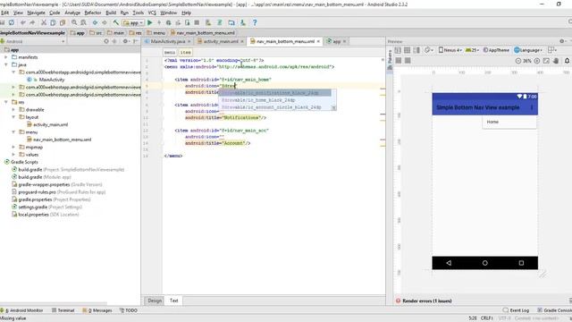How to add Bottom Navigation View to your Android App - Simple Example смотреть онлайн